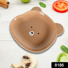 Durable Food Serving Plate, Bear Shaped Plate Cartoon Snack Plates For Serving F - 8186_cartoon_shape_plate_1pc