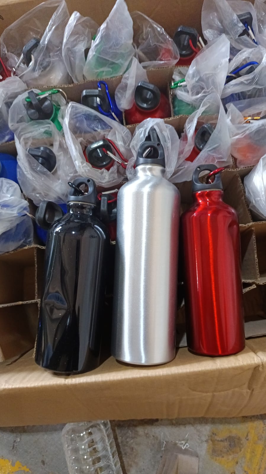 Aluminum Durable Sports Water Bottle (1 Pc / Mix Size & Color) - 13144_mix_size_n_color_alu_bottle_1pc