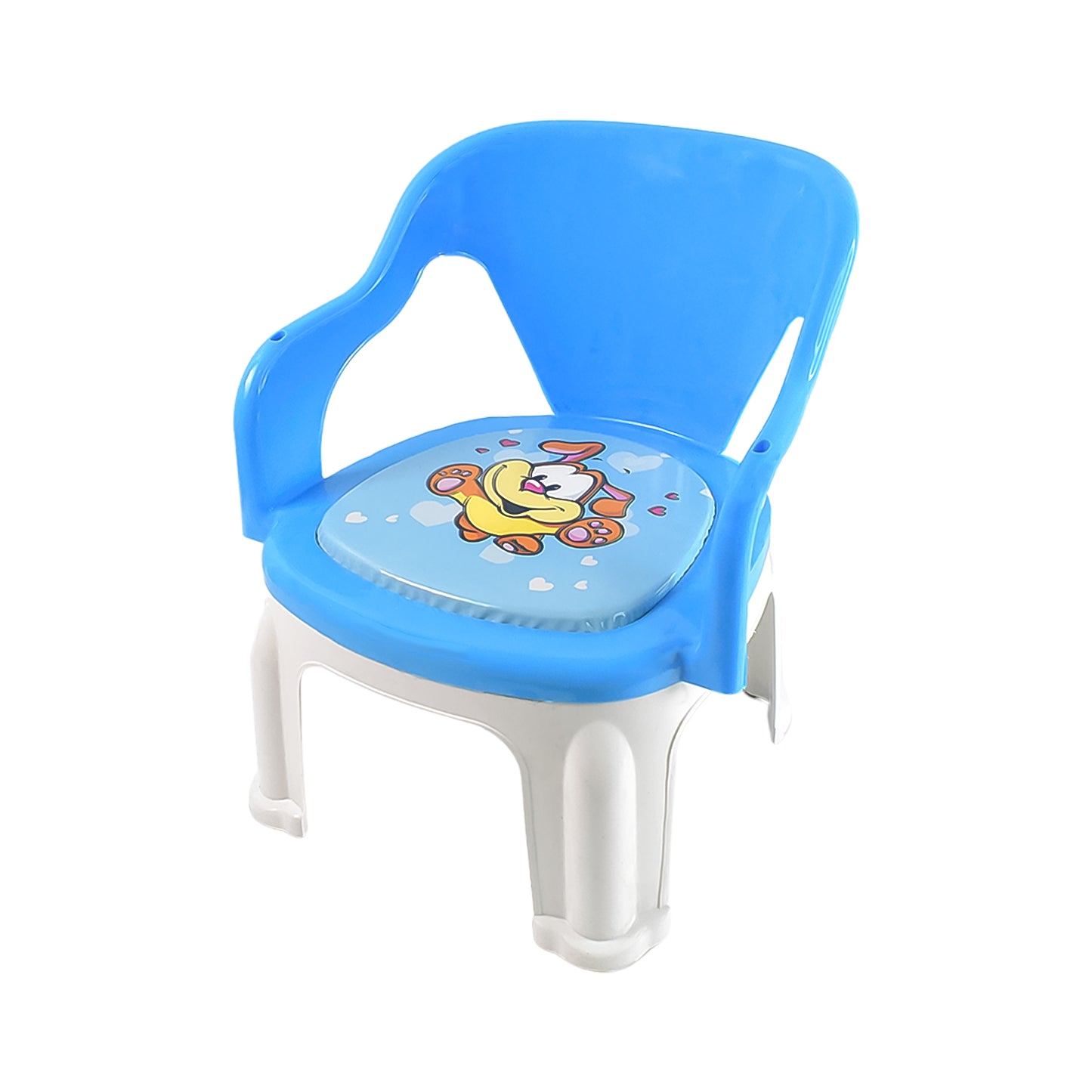 Durable baby chair with cushion featuring a playful design for comfort and stability