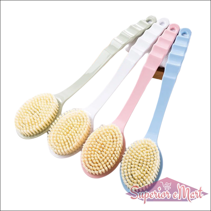 Back Scrubber For Shower Dry Body Brush Back Brush Long Handle (1 Pc) - Superior eMart