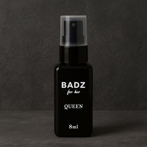 Mini perfume spray set featuring BADZ for her Queen fragrance in an 8ml bottle for convenient travel use