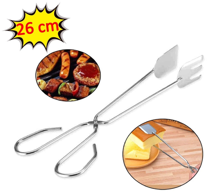 Stainless steel barbecue salad tong, 26 cm, ideal for grilling and serving salads