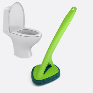Ergonomic green bathroom cleaning brush designed for effective and easy toilet cleaning