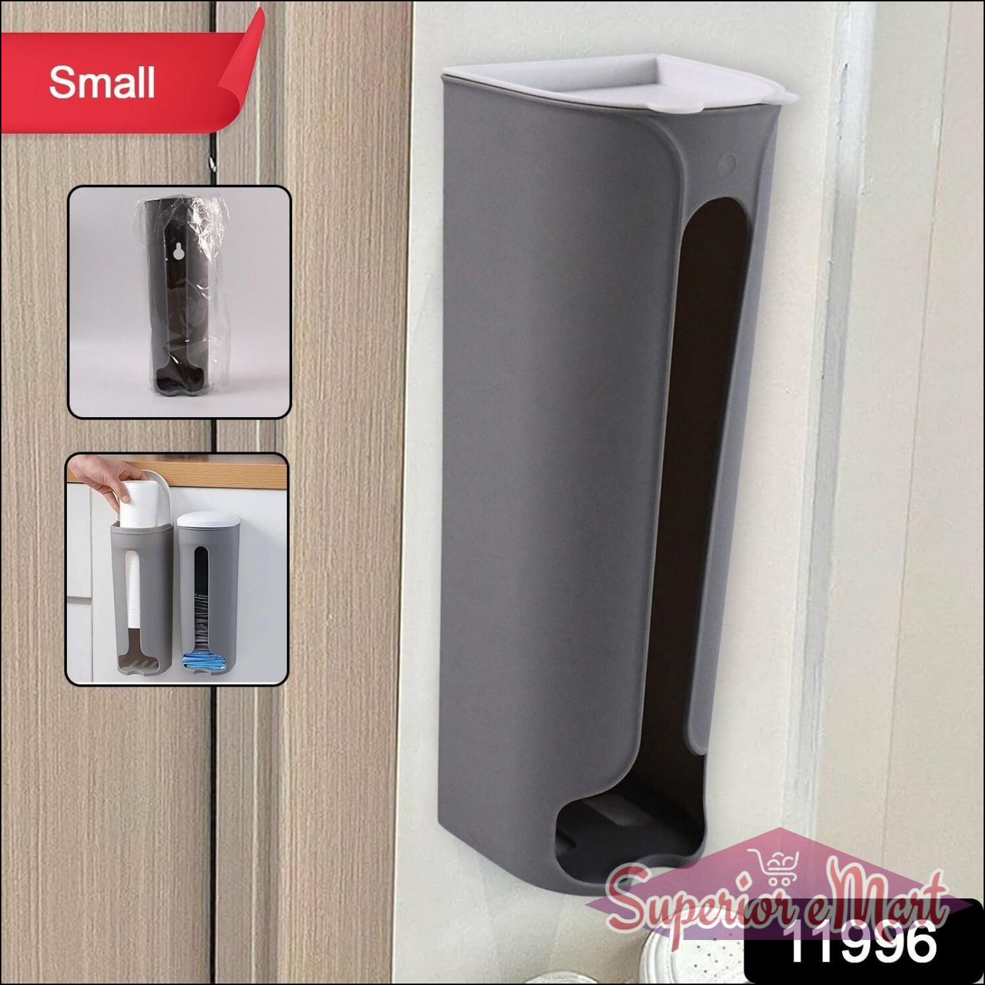 Bathroom Trash Bag Organizer - Wall Mount, Small - Superior eMart