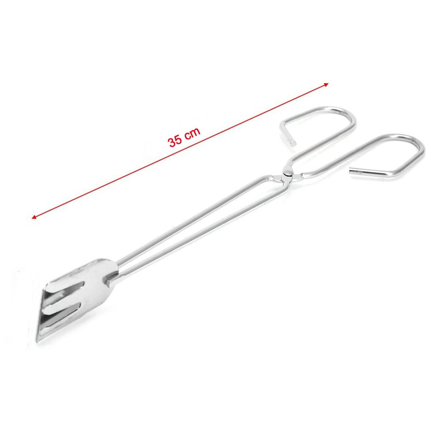 Superior eMart multi functional bbq tongs made of stainless steel, measuring 35 cm for easy grilling