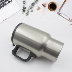 551 -12v Car Charging Electric Kettle Mug (Silver) - Superior eMart