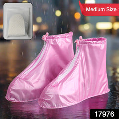 Plastic Shoes Cover Reusable Anti-Slip Boots Zippered Overshoes Covers Transpare - 17976_medium_rain_shoe_cover_1_pair