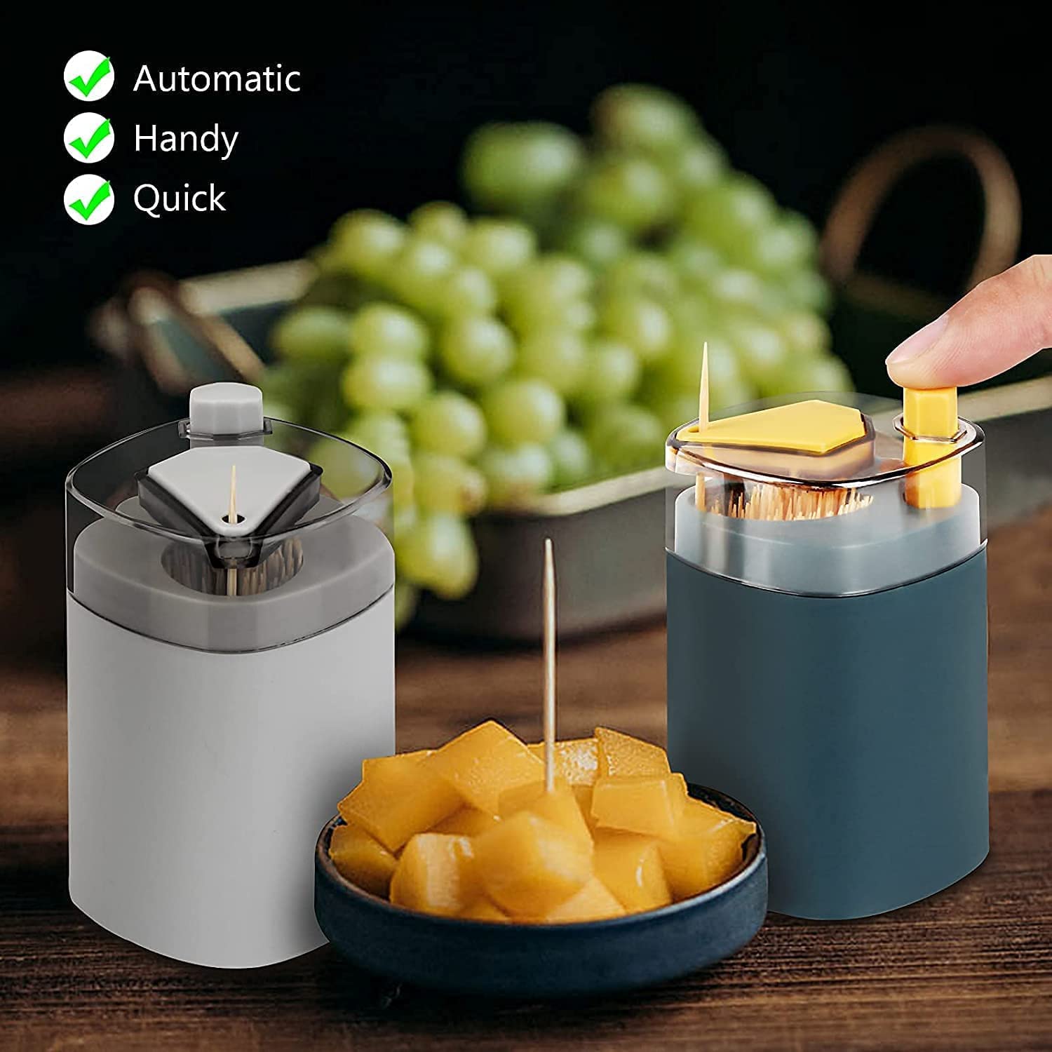 4005l Toothpick Holder Dispenser Pop-up Automatic Toothpick Dispenser For Kitchen Restaurant Thickening Toothpicks Container Pocket Novelty Safe Container Toothpick Storage Box. - Superior eMart