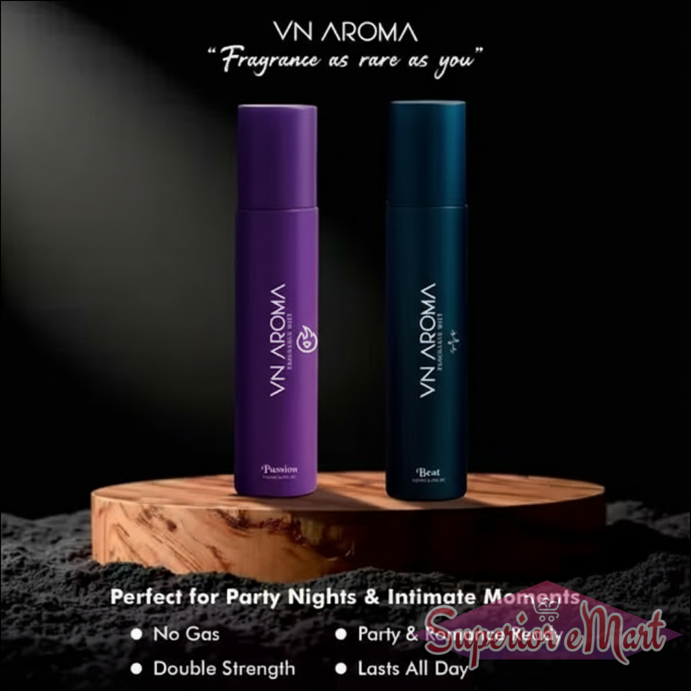VN Aroma Unisex Long-Lasting Body Spray with Passion and Beat Scents for All Day Use