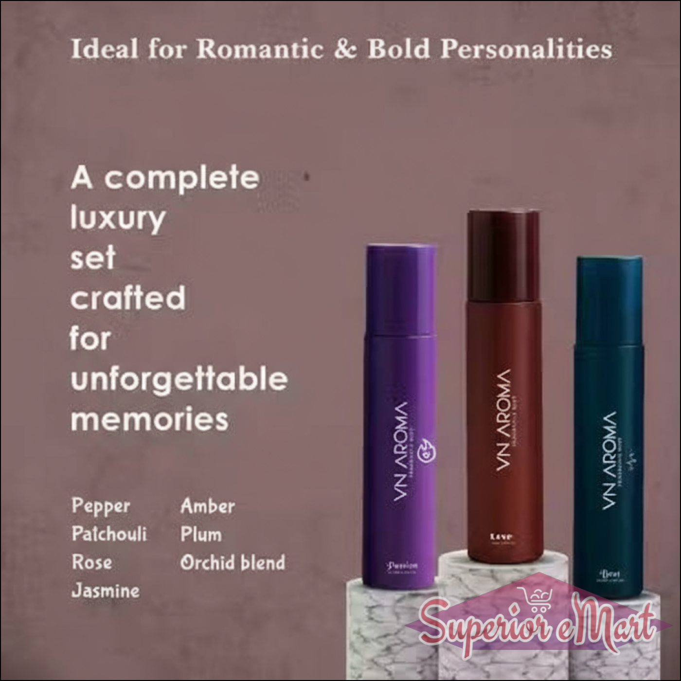 Beat Love Passion body spray set featuring three scents for unforgettable memories and bold personalities