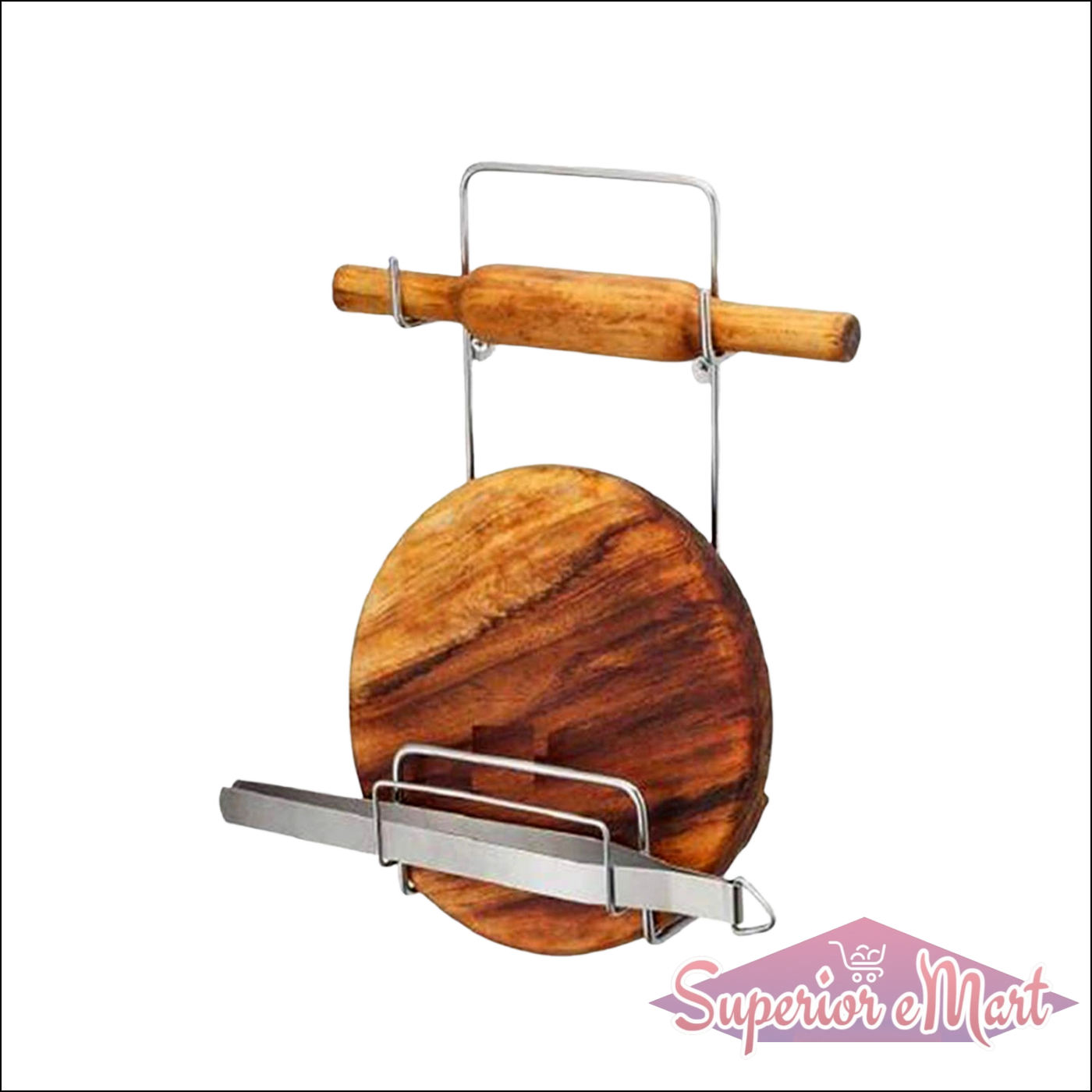 Belan / Chimta / Rolling Pin Board / Multi-purpose Rack For Kitchen (1 Pc ) - Superior eMart