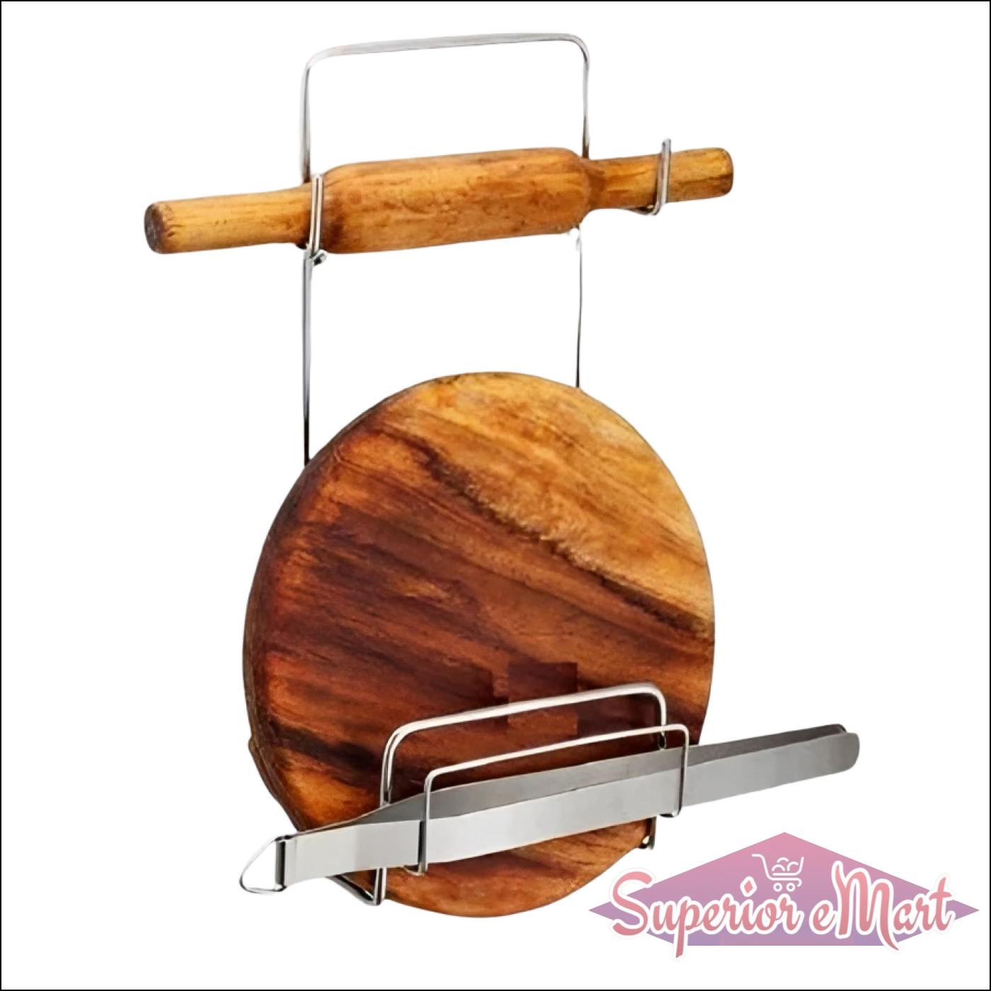 Belan / Chimta / Rolling Pin Board / Multi-purpose Rack For Kitchen (1 Pc ) - Superior eMart