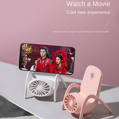 Portable Mobile Phone Holder Fan  Personal Fan Multi- Function Fan Handheld Char - 4814_mobile_stand_fan