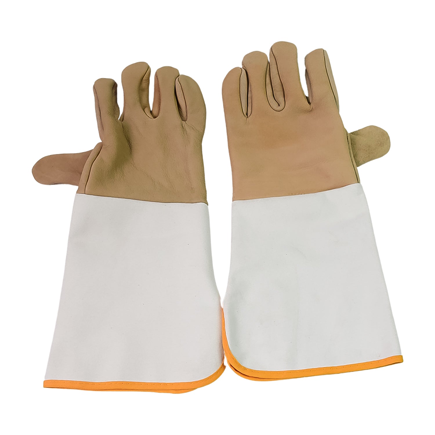 Superior eMart big garden work gloves with durable leather palms and extended cuffs for powerful protection