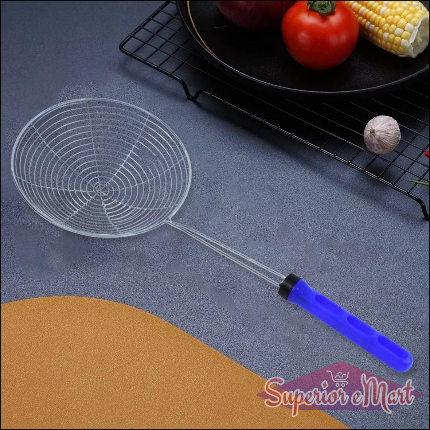Big Stainless Steel Deep Fry Strainer with Handle - Superior eMart