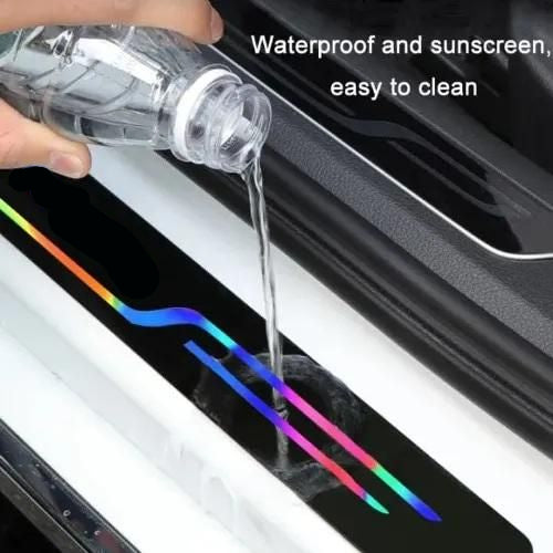 Black and neon car door entry guard pack of 4 waterproof and sunscreen easy to clean for Honda cars