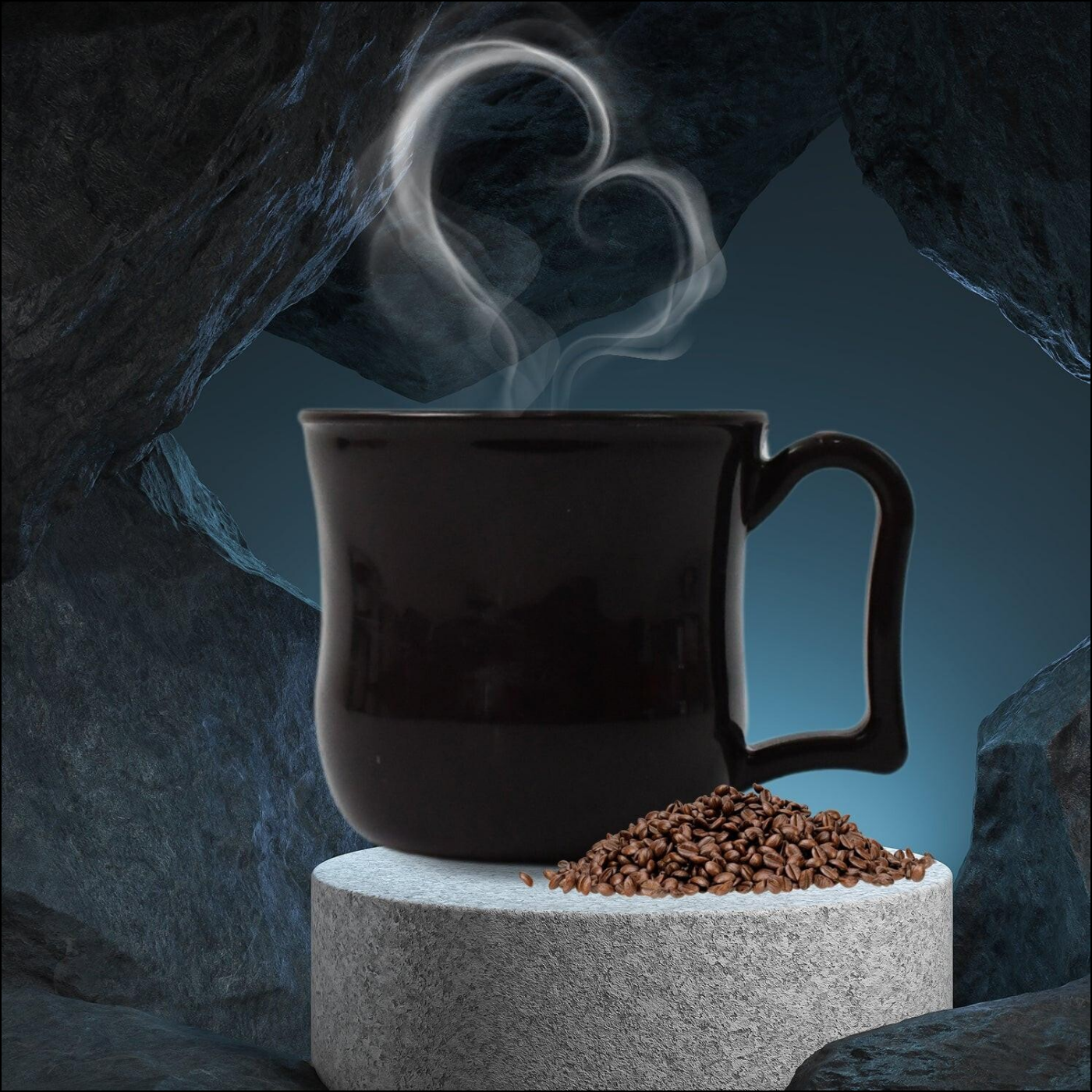 Black Tea Cup with Handle - Superior eMart