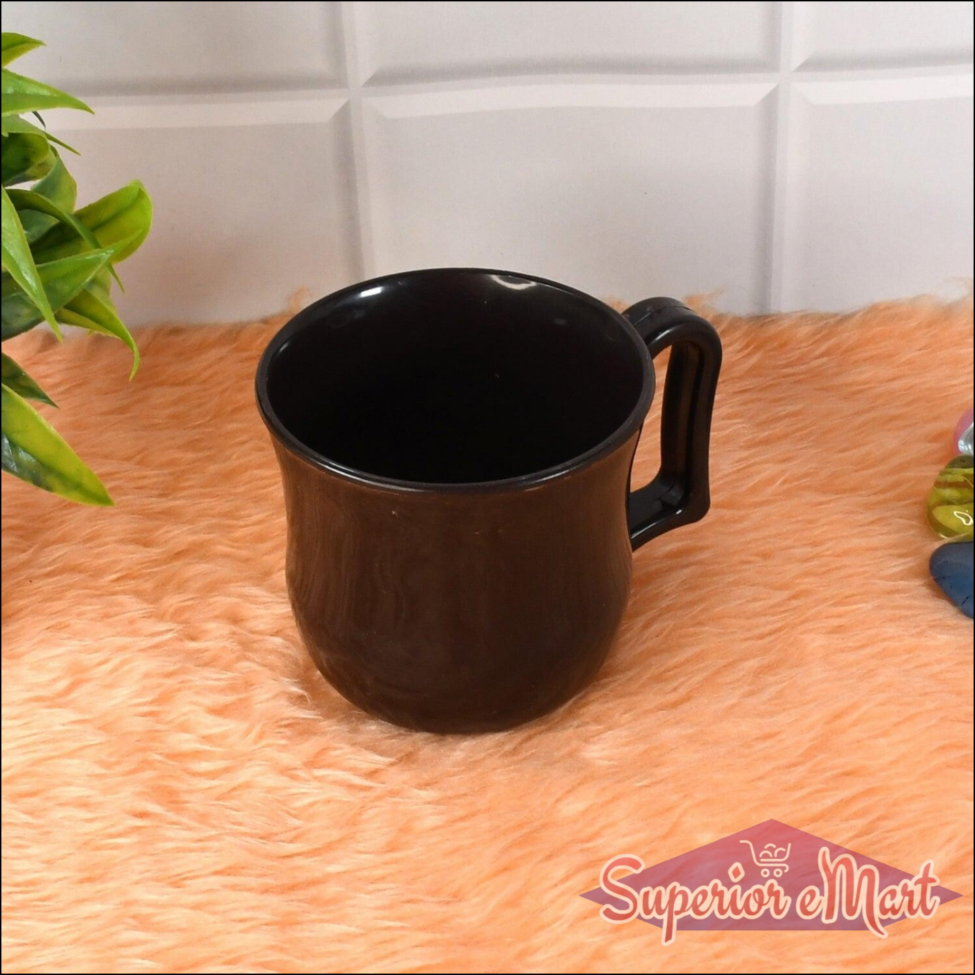 Black Tea Cup with Handle - Superior eMart