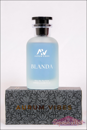 Blanda men's perfume 100ml in a stylish glass bottle with an elegant packaging box