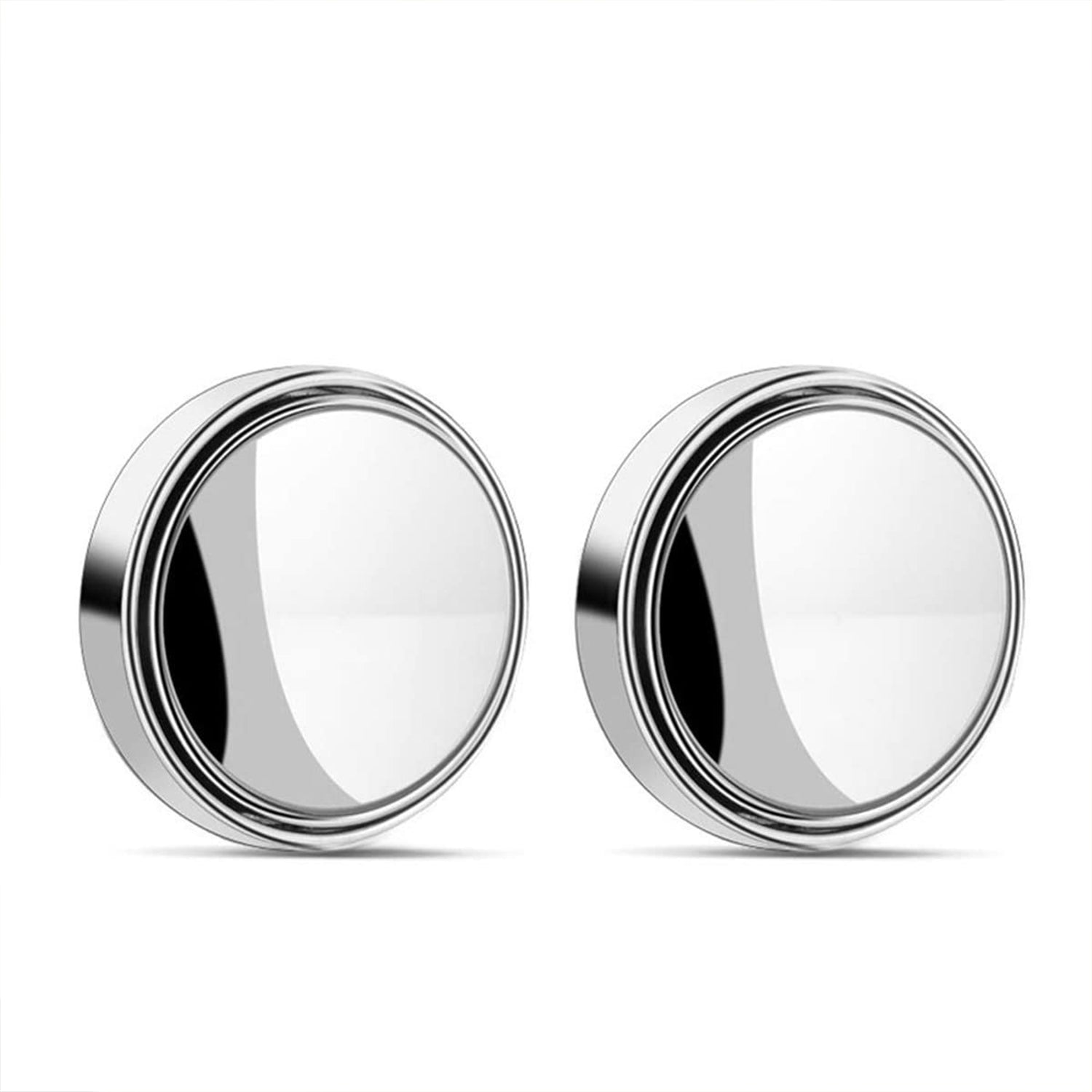 Set of two circular blind spot mirrors for cars, enhancing visibility and safety while driving