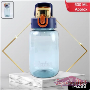 Blue Leak-proof Flip Cap Lock Water Bottle (600ml Approx  1 Pc) - Superior eMart