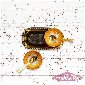 2 Bowl 2 Spoon Tray Set Brass With Red Velvet Gift Box Serving Dry Fruits Desserts Gift - Superior eMart