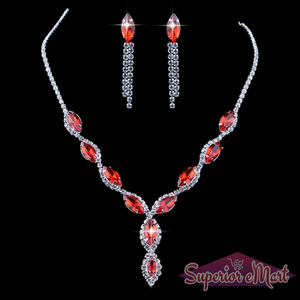 Bridal Necklace and Earrings Mix Color - Superior eMart