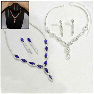 Bridal Necklace and Earrings Mix Color - Superior eMart