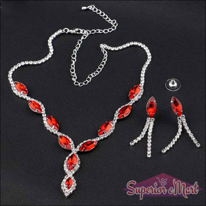 Bridal Necklace and Earrings Mix Color - Superior eMart