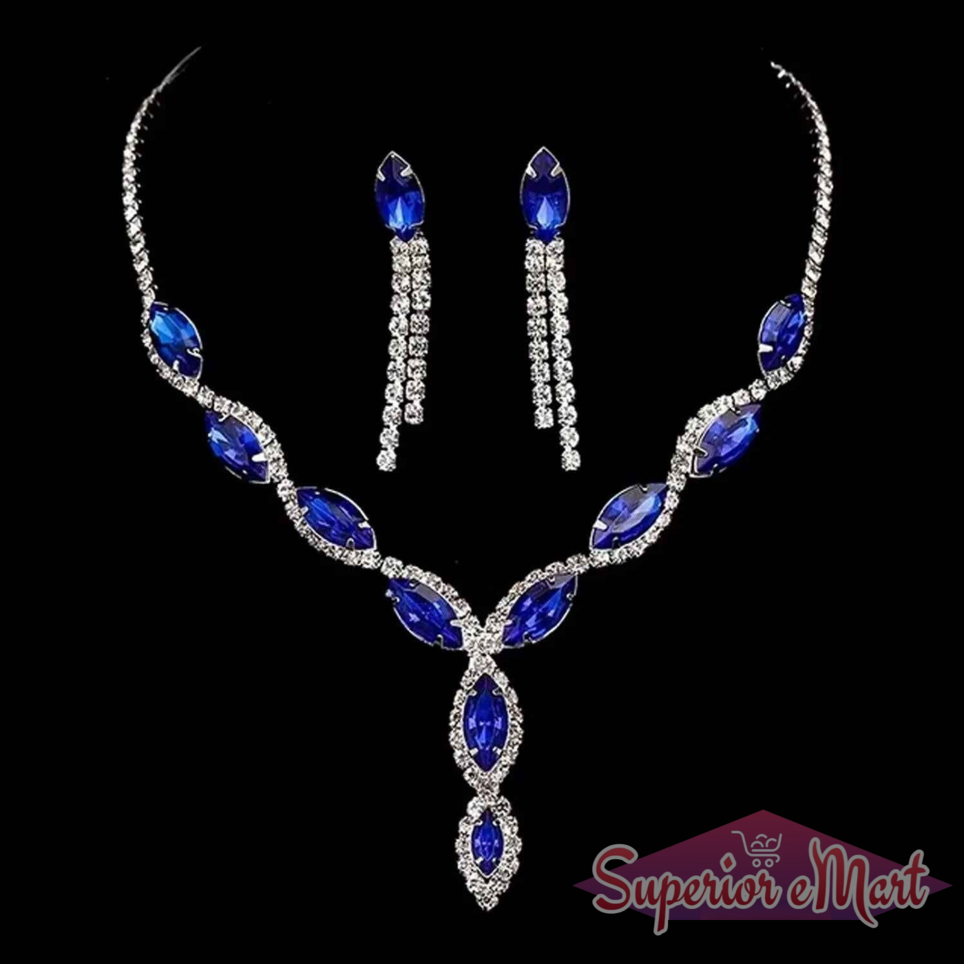 Bridal Necklace and Earrings Mix Color - Superior eMart
