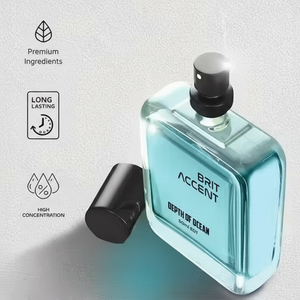 Brit Accent Depth of Ocean long lasting unisex perfume in a stylish bottle with premium ingredients