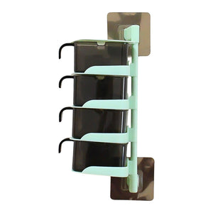 Rotating spice jars set mounted on a wall for easy access and organized storage