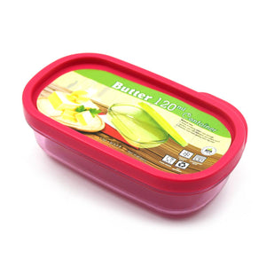 Superior eMart butter container for kitchen in red with clear lid and 120ml capacity for storing butter