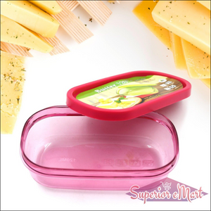 Superior eMart butter container for kitchen in pink with a secure lid for storing butter