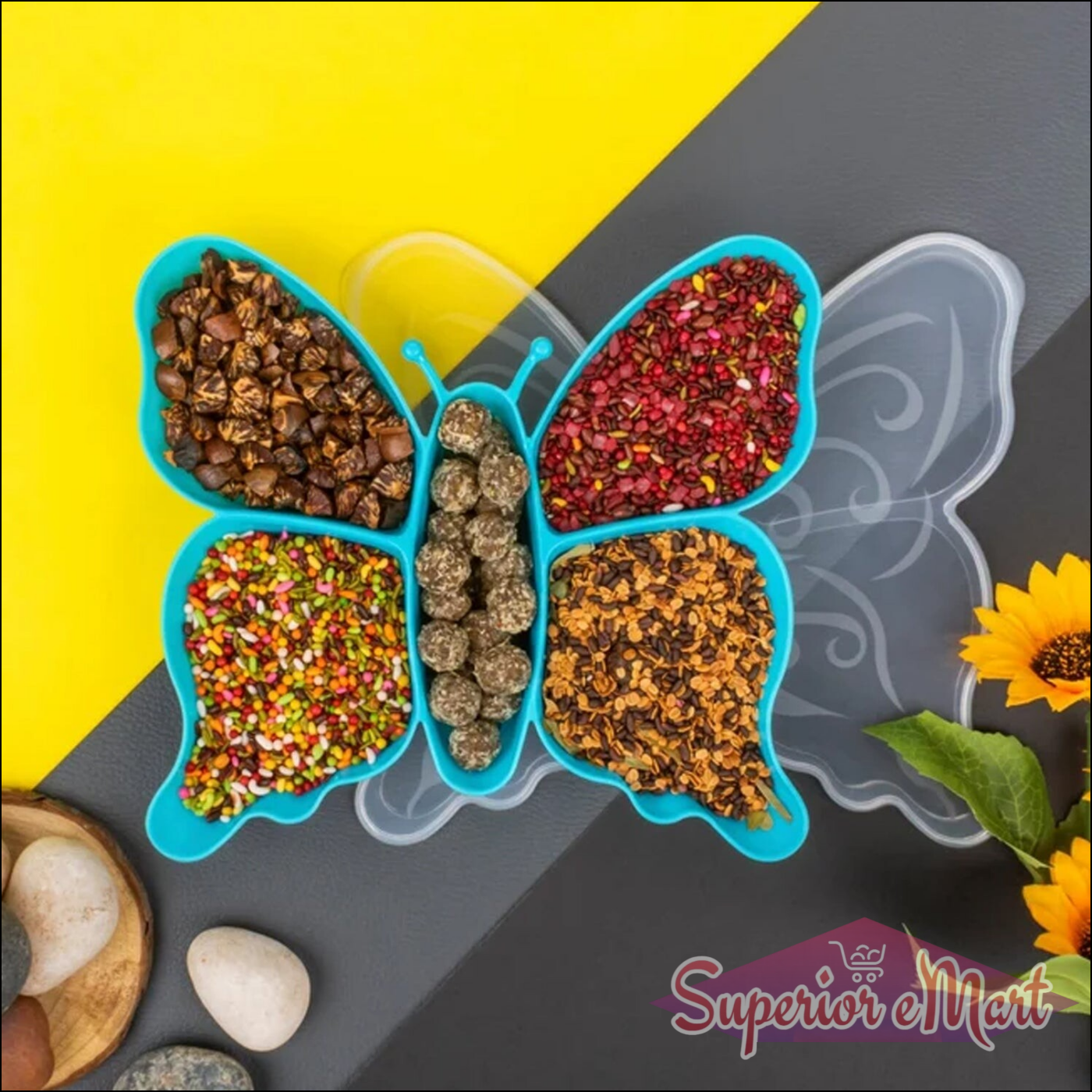 Butterfly Shaped Snack Tray 1 Pc - Superior eMart