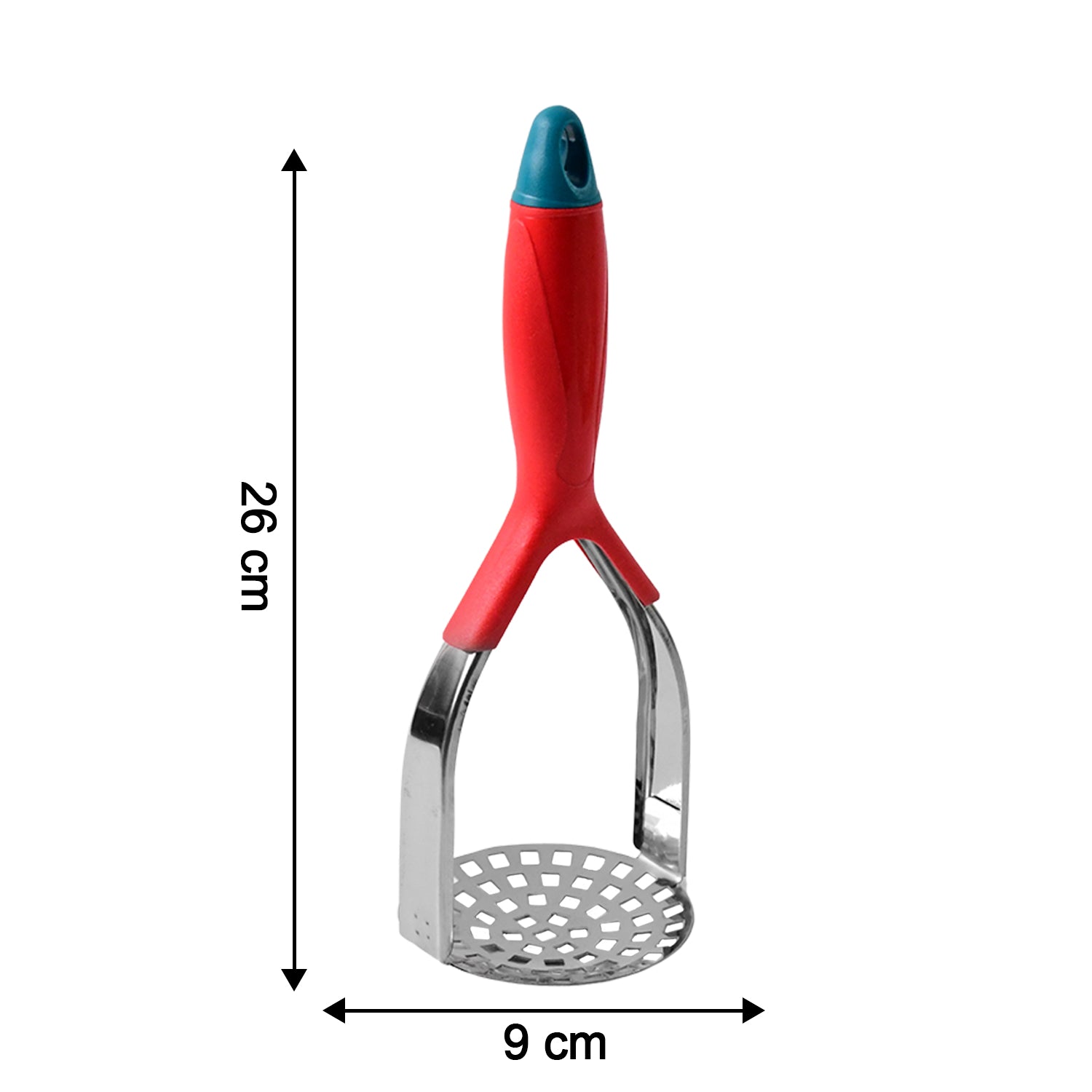 Kitchen Food Masher | Heavy Duty Masher for Fruits, Veggies & Potatoes | Soft Grip Handle (1 Pc)
