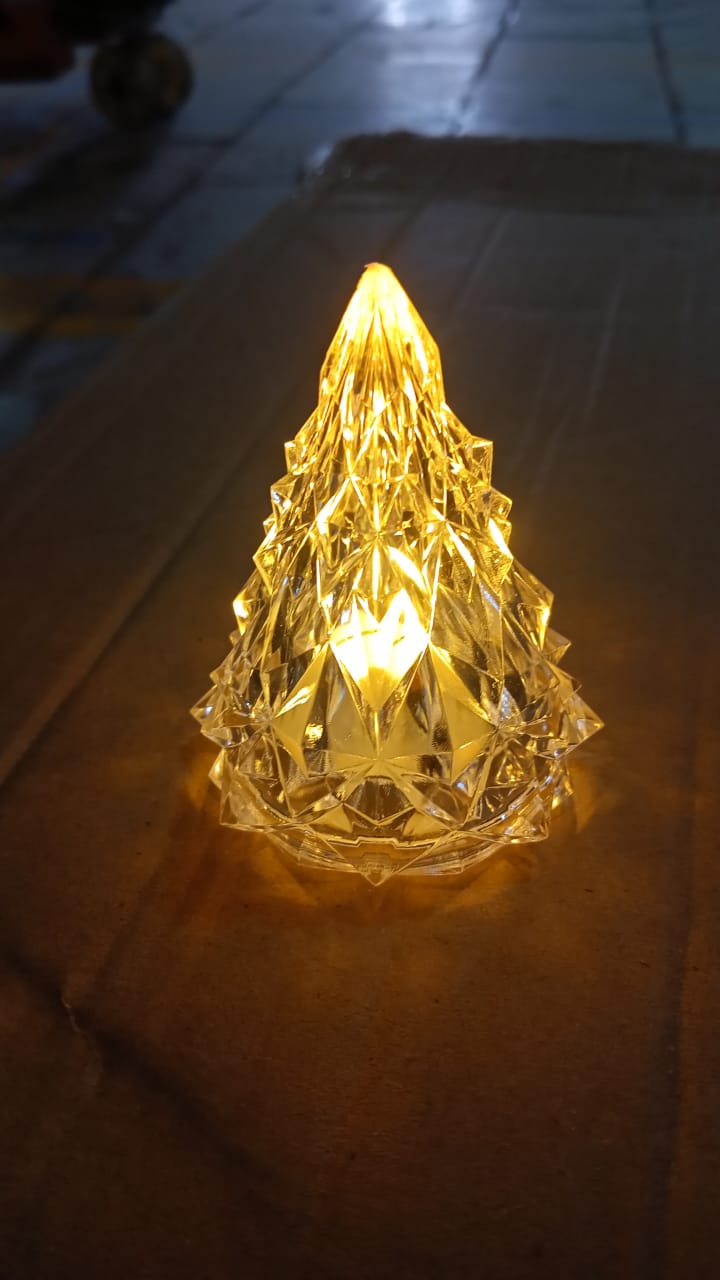 Iceberg / Pyramid Candlelight Tea Light (1 Pc) - 6960_iceberg_candle_light_1pc