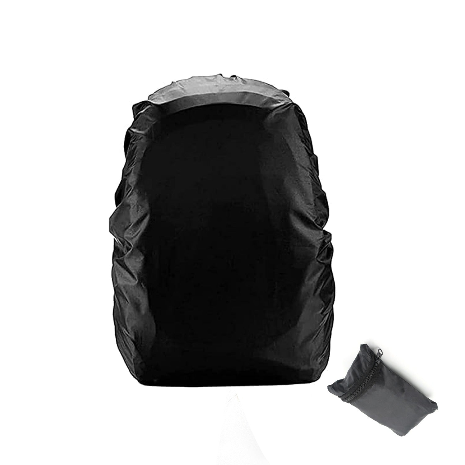 Elastic adjustable rain cover for backpacks and laptop bags, waterproof and dustproof protection.