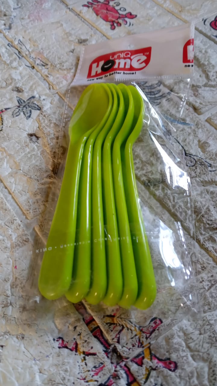 Versatile plastic spoons for hot and cold beverages.