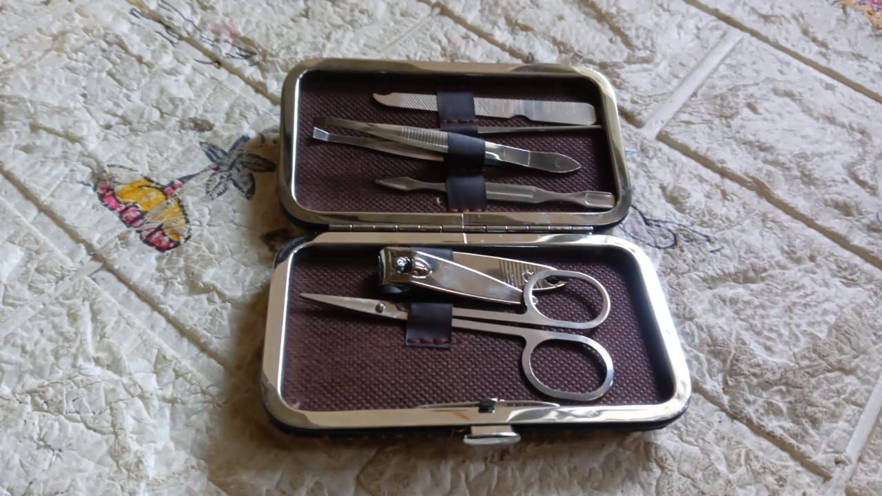 Nail Clipper Kit Fingernail Clipper, Manicure Set, Stainless Steel Nail Cutter S - 12550_6in1_nail_clipper_set