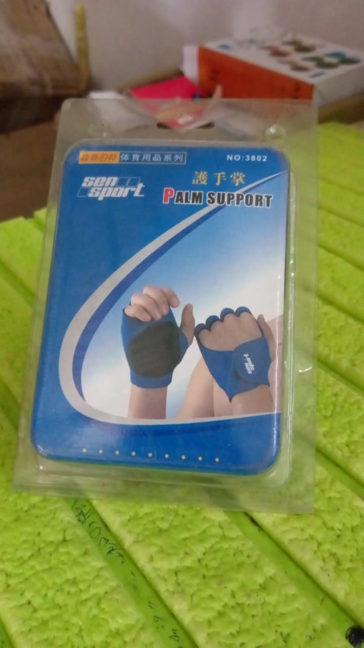 Palm Support Gloves Half Finger Gym Exercise Training Gloves Outdoor (1 Pair / / - 13540_palm_support_gloves_1pair