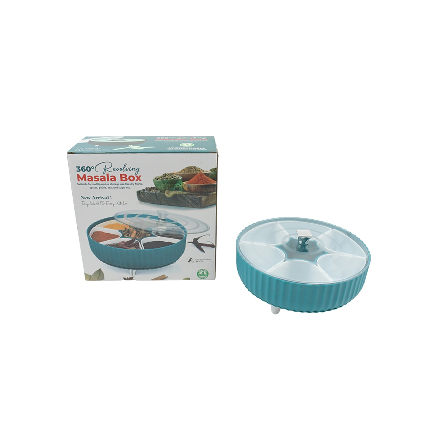 360 Revolving Spice Box / Dry Fruit Box / 7 Compartment Box