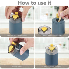 4005l Toothpick Holder Dispenser Pop-up Automatic Toothpick Dispenser For Kitchen Restaurant Thickening Toothpicks Container Pocket Novelty Safe Container Toothpick Storage Box. - Superior eMart