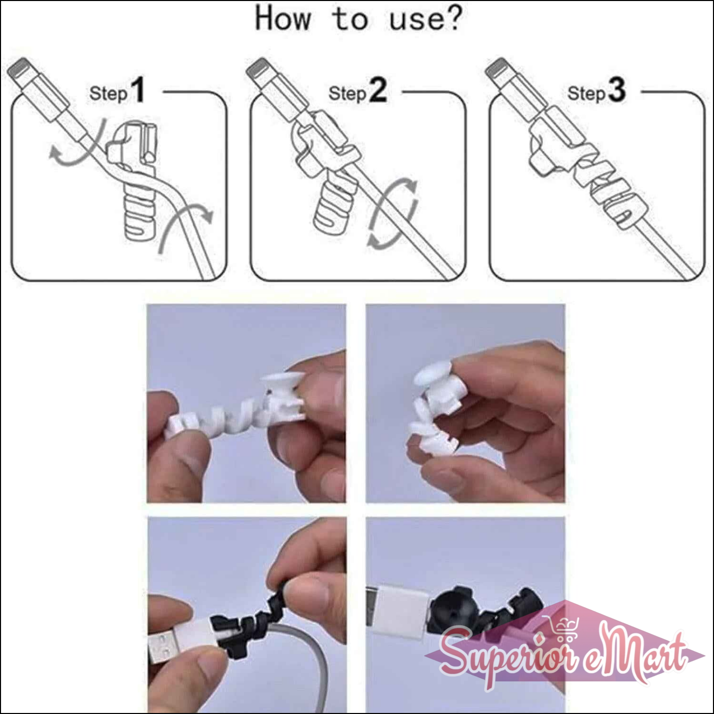 Cable Cord Protector Set - 4 Pcs - Superior eMart