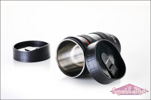 Camera Lens Shaped Coffee Mug Flask With Lid - Superior eMart
