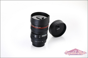 Camera Lens Shaped Coffee Mug Flask With Lid - Superior eMart