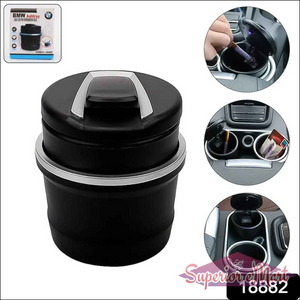 Car Ashtray With Lid in Black for Clean and Convenient Use in Vehicles