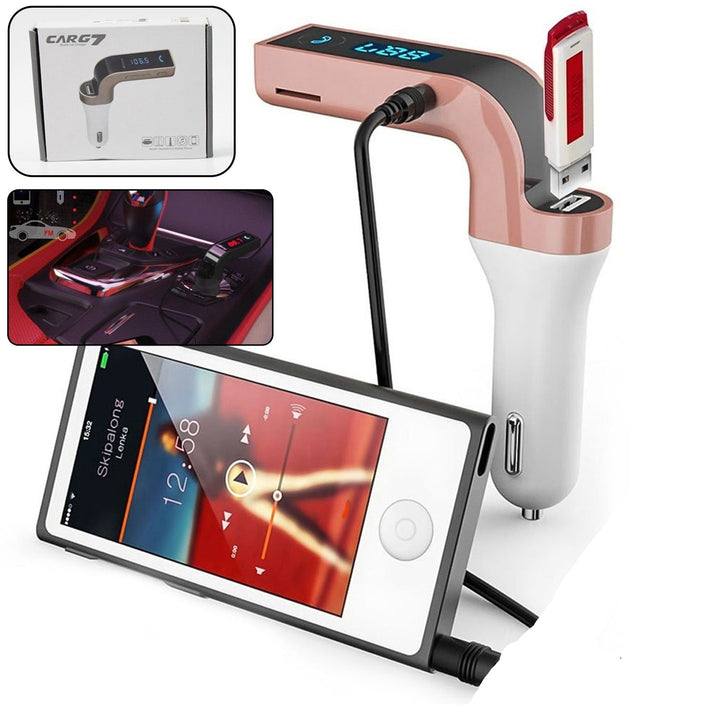 Car Bluetooth FM Transmitter with USB Charging and Audio Control for Easy Music Streaming