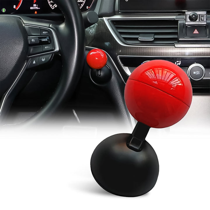 Stylish car push start button cover in red and black for modern vehicles