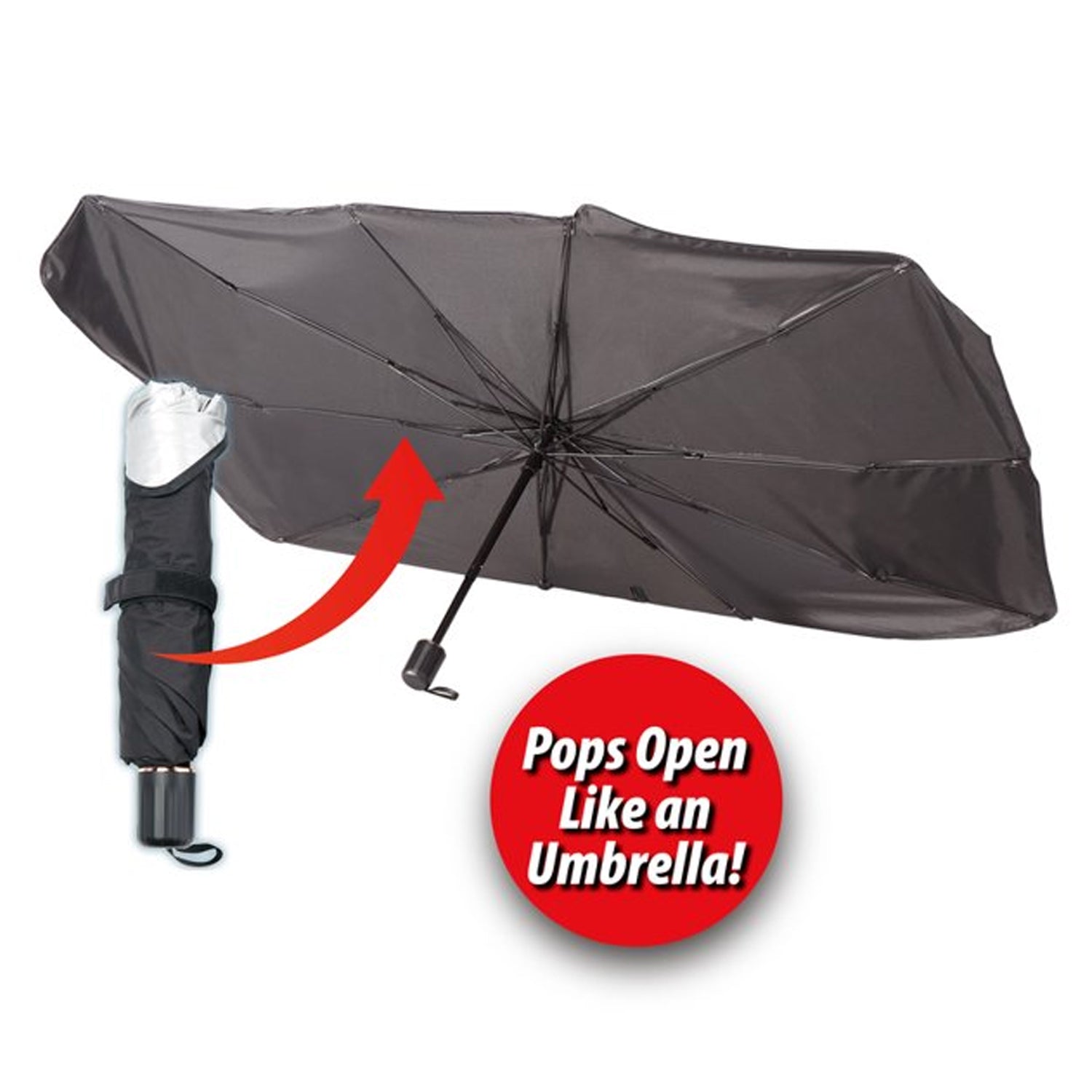 Superior eMart umbrella car sun shade that pops open like an umbrella for easy sun protection
